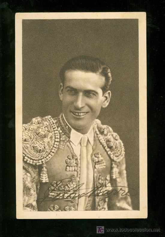 Bullfighting: TARJETA POSTAL ANTIGUA DE PEDRO BARRERA ELBAL.