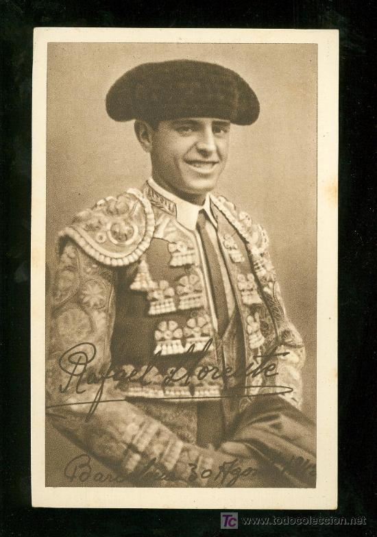 Bullfighting: TARJETA POSTAL ANTIGUA DE RAFAEL LLORENTE.