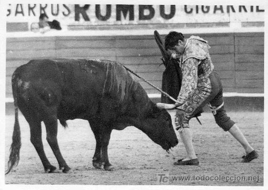 Tauromaquia: FOTOGRAFIA ORIGINAL DE G. FERNANDEZ AL DIESTRO VAQUERITO. PLAZA DE TOROS DE MEXICO.