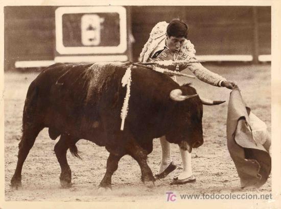 Tauromachia: FOTOGRAFIA ORIGINAL DEL DIESTRO MANUEL RUIZ MANILI. PLAZA DE TOROS DE JEREZ FRONTERA, CADIZ.