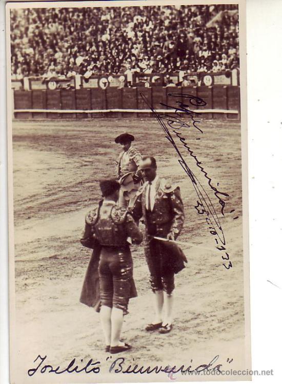 Tauromaquia: joselito Bienvenida firmada