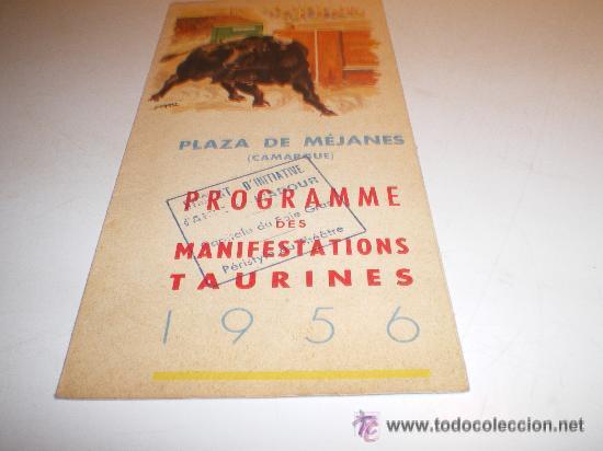 Tauromaquia: LOTE 9 DOCUMENTOS TAUROMAQUIA: ENTRADAS, POSTALES, PROGRAMA EN FRANC&Eacute;S Y PEQUE&Ntilde;O CARTEL.