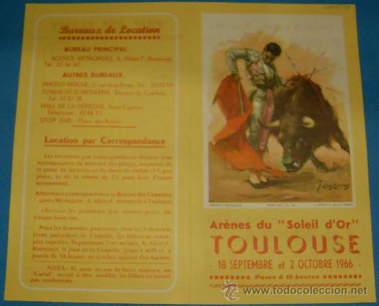 Tauromaquia: PROGRAMA DE MANO. PLAZA DE TOROS DE - Foto 1