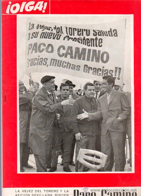 Tauromachia: REVISTA OIGA. SEVILLA 1968. N&ordm; 728. PACO CAMINO.