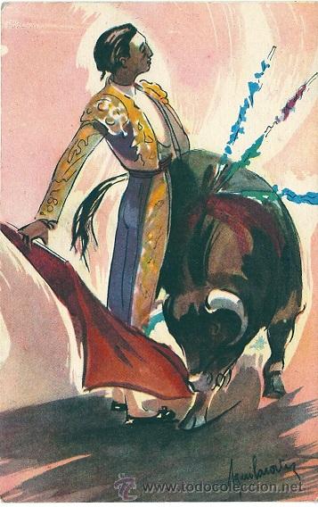 Tauromaquia: 6086 - ANTIG&Uuml;A TARJETA DE TEM&Aacute;TICA TAURINA - AGUILAR ORTIZ