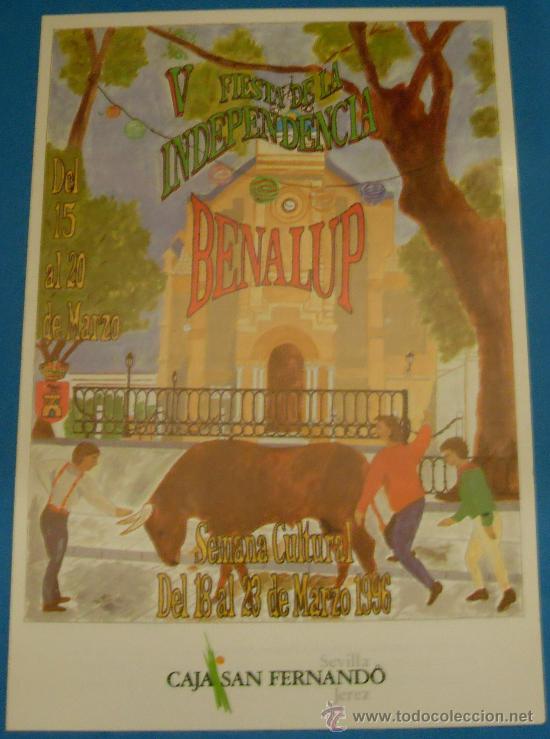 Tauromachie: PROGRAMA DE TOROS. PLAZA DEL BENALUP. V FIESTA DE LA INDEPENDENCIA. SEMANA CULTURAL 1996.