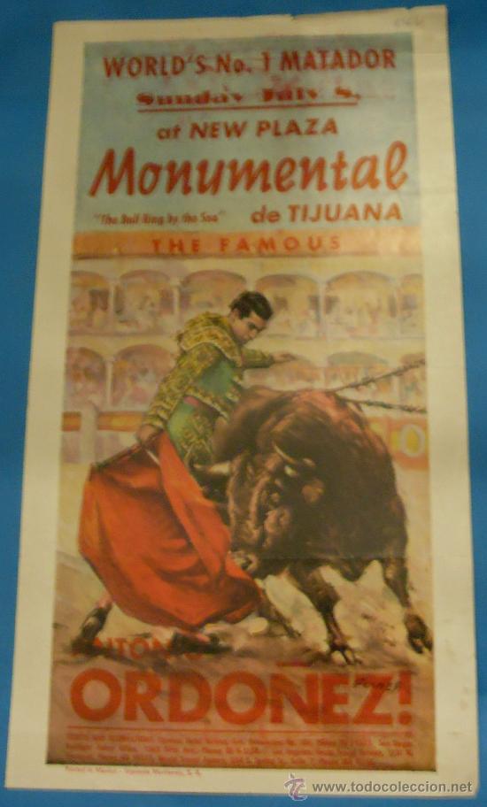 Tauromachie: CARTEL DE TOROS. PLAZA DE TOROS MONUMENTAL DE TIJUANA, MEJICO.