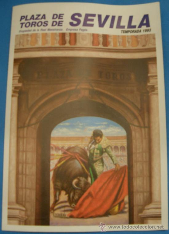 Stierkampf: PROGRAMA DE MANO. 17 CORRIDAS DE TOROS, 2 CORRIDAS DE REJONEA Y 7 NOVILLADAS. A&Ntilde;O1993.