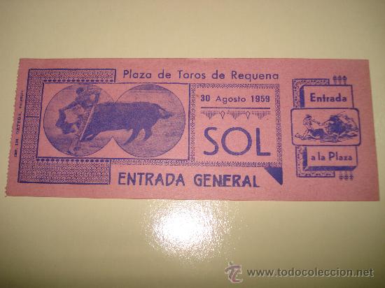 Tauromachia: Entrada de la Plaza de Toros de REQUENA , Valencia . Agosto de 1959.