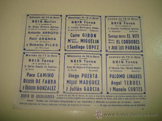 Tauromaquia: Programa de Corridas Falleras de 1970 en la Plaza de Toros de VALENCIA. - Foto 2