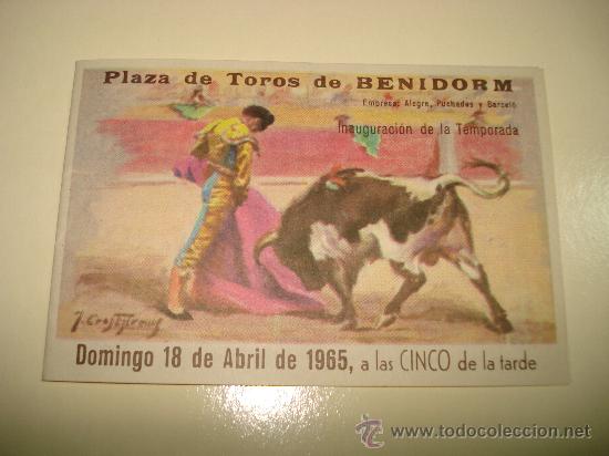 Tauromaquia: Programa Inauguracion de la Temporada de 1965 en la  Plaza de Toros de BENIDORM.