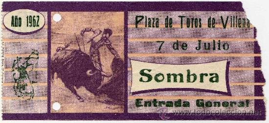 Stierkampf: ENTRADA DE TOROS - VILLENA (ALICANTE) - 7-JULIO-1962