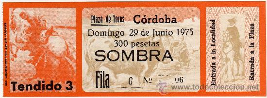 Stierkampf: ENTRADA DE TOROS - CORDOBA - 29-JUNIO-1975