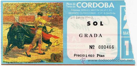 Bullfighting: BONITA ENTRADA DE TOROS - CORDOBA - (29-Mayo-92)