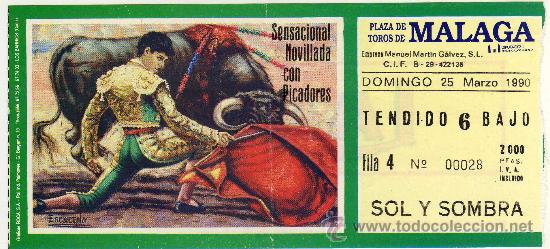 Stierkampf: BONITA ENTRADA DE TOROS - MALAGA - 25-MARZO-1990