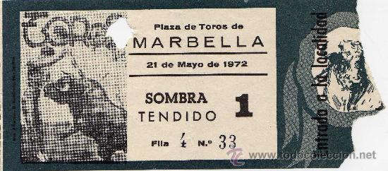 Stierkampf: BONITA ENTRADA DE TOROS - MARBELLA (MALAGA) - 21-MARZO-1972