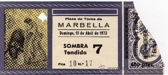 Stierkampf: BONITA ENTRADA DE TOROS - MARBELLA (MALAGA) - 15-ABRIL-1973