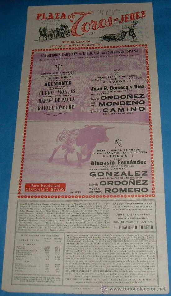 Tauromachia: CARTEL DE TOROS. PLAZA DE MALAGA. FERIA DE 1960.