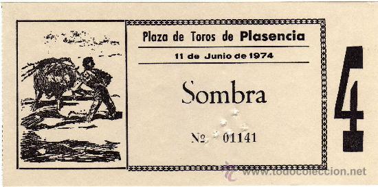 Tauromachie: ENTRADA DE TOROS - PLASENCIA (CACERES) - 11-JUNIO-1974