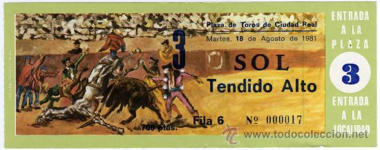 Stierkampf: PRECIOSA ENTRADA DE TOROS - CIUDAD REAL - 18-AGOSTO-1981