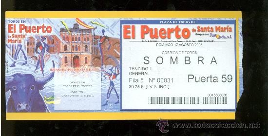 Tauromachia: ENTRADA DE TOROS. PLAZA DE TOROS DEL PUERTO DE SANTA MARIA. 2003.