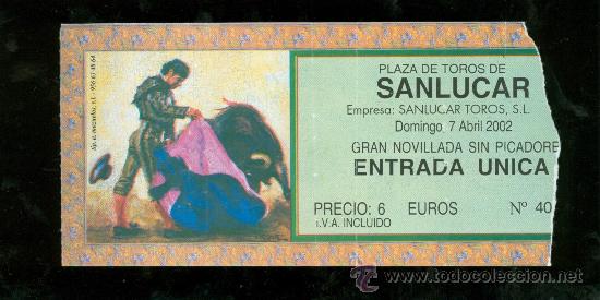 Tauromachia: ENTRADA DE TOROS. PLAZA DE SANLUCAR. 2002.