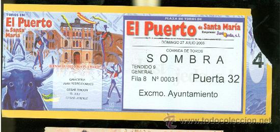 Tauromachia: ENTRADA DE TOROS. PLAZA DEL PUERTO DE SANTA MARIA. 2003.