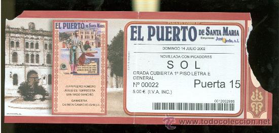Tauromachia: ENTRADA DE TOROS. PLAZA DEL PUERTO DE SANTA MARIA. 2002.