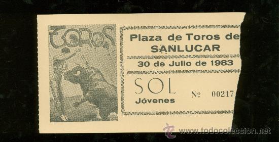 Tauromachia: ENTRADA DE TOROS. PLAZA DE TOROS DE SANLUCAR. 1983.