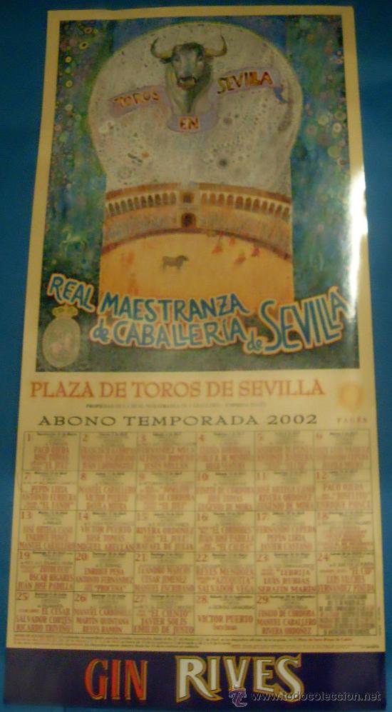 Stierkampf: CARTEL DE TOROS. PLAZA DE SEVILLA. ABONO TEMPORADA 2002.
