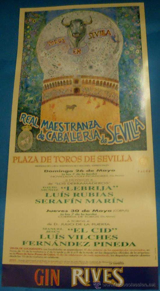 Stierkampf: CARTEL DE TOROS. PLAZA DE SEVILLA. 1 NOVILLADA Y 1 CORRIDA DE TOROS. A&Ntilde;O 2002.