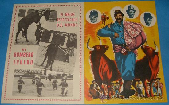 Tauromachia: PROGRAMA DE TOROS. PLAZA DE MADRID. ESPECTACULO EL BOMBERO TORERO. A&Ntilde;O 1974.