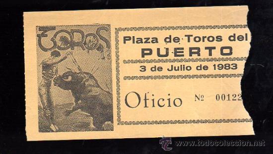 Stierkampf: ENTRADA DE TOROS DE EL PUERTO DE SANTA MARIA. JULIO 1983