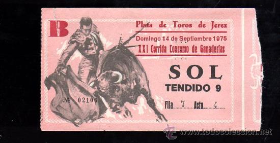 Stierkampf: ENTRADA DE TOROS DE JEREZ. SEPTIEMBRE 1975