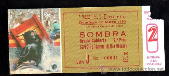 Stierkampf: ENTRADA DE TOROS DE EL PUERTO SANTA MARIA . MAYO 1992