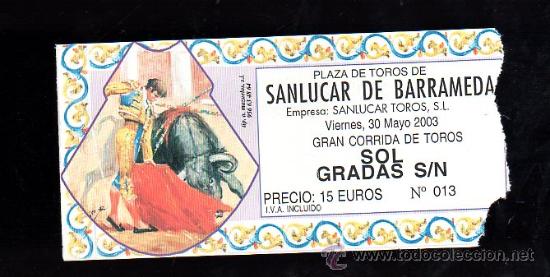 Stierkampf: ENTRADA DE TOROS DE SANLUCAR DE BARRAMEDA. MAYO 2003