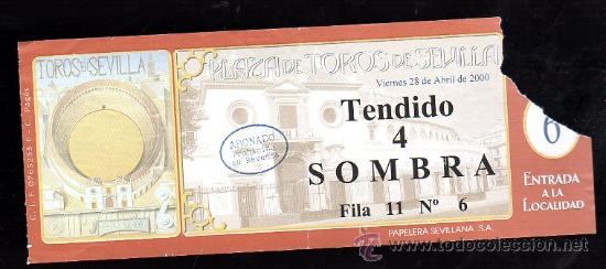 Stierkampf: ENTRADA DE TOROS DE SEVILLA. ABRIL 2000
