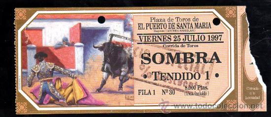 Stierkampf: ENTRADA DE TOROS DE EL PUERTO DE SANTA MARIA. JULIO 1997