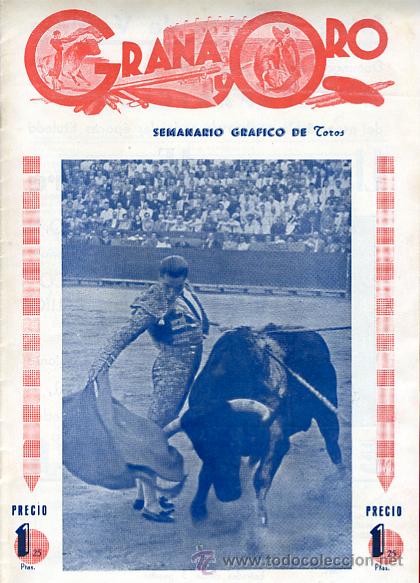 Tauromachia: REVISTA TAURINA, TOROS, GRANA Y ORO , VALENCIA , 1944 , N&ordm; 13 , ORIGINAL , RT50