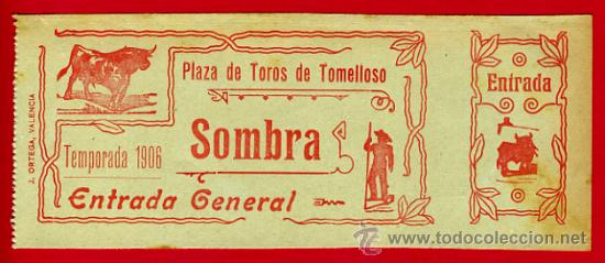 Stierkampf: ENTRADA TOROS, PLAZA DE TOMELLOSO , CIUDAD REAL , 1906 , ORIGINAL , ET1947