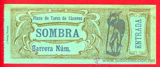 Stierkampf: ENTRADA TOROS, PLAZA DE CACERES , 1906 , ORIGINAL , ET1995