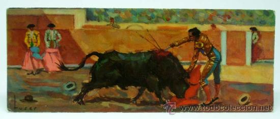 Tauromaquia: Postal taurina Estocada dibujo Tuser Editoria Artigas Visionscope a&ntilde;os 50 22,5 cm x 9,5 cm sin circu