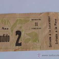 Tauromaquia: ENTRADA PLAZA DE TOROS FUENTE EL SAZ (MADRID). 11 SEPTIEMBRE 1966.. Lote 30055951