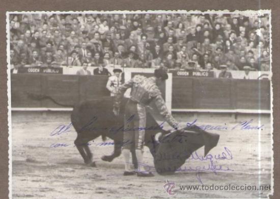 Tauromaquia: Luis Miguel Dominguin, fotografia con dedicatoria y  autografo