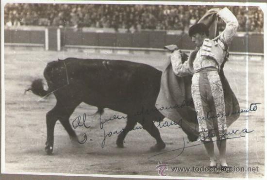 Tauromaquia: Joselito Juesca, fotografia con dedicatoria y  autografo