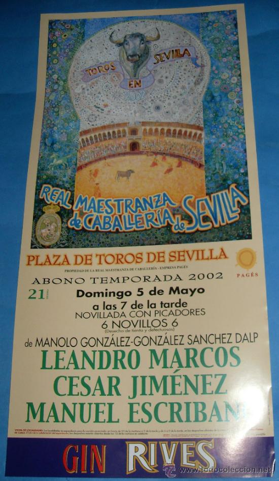 Tauromachie: CARTEL DE TOROS. PLAZA DE LA MAESTRANZA. ABONO TEMPORADA 2002.