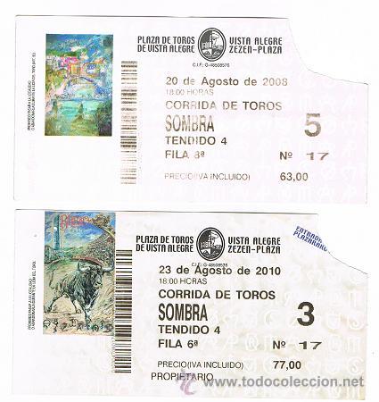 ENTRADA TOROS BILBAO 2008