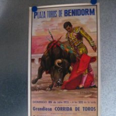Tauromaquia: CARTEL TOROS BENIDORM. 1973.EL VITI,MARQUEZ, DAMASO GONZALEZ. CROS ESTREMS.. Lote 33039431