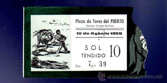 Stierkampf: ENTRADA DE TOROS. PLAZA DEL PUERTO. AGOSTO 1969.