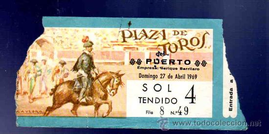 Stierkampf: ENTRADA DE TOROS. PLAZA DEL PUERTO. ABRIL 1969.